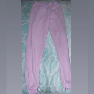 Purple fuzzy joggers/lounge pants. Only wore one, perfect condition.💜